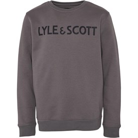 Kids Printed Sweatshirt - Smoked Pearl - 8-9 yrs - Lyle \u0026 Scott