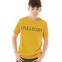 Lyle And Scott Boys Text T-Shirt Sunflower