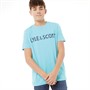 Lyle And Scott Boys Text T-Shirt Blue Mist