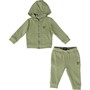 Lyle And Scott Boys LB Zip Hoodie And Joggers Tracksuit Oil Green