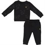Lyle And Scott Boys Tonal Crew And Joggers Tracksuit Black