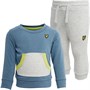Lyle And Scott Boys Pocket Crew Neck Sweat And Jog Set Bluestone