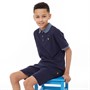 Lyle And Scott Boys Contrast Polo And Shorts Set Navy Blazer