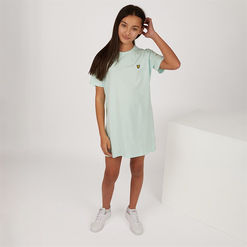 Lyle And Scott Girls T-Shirt Dress Fair Aqua