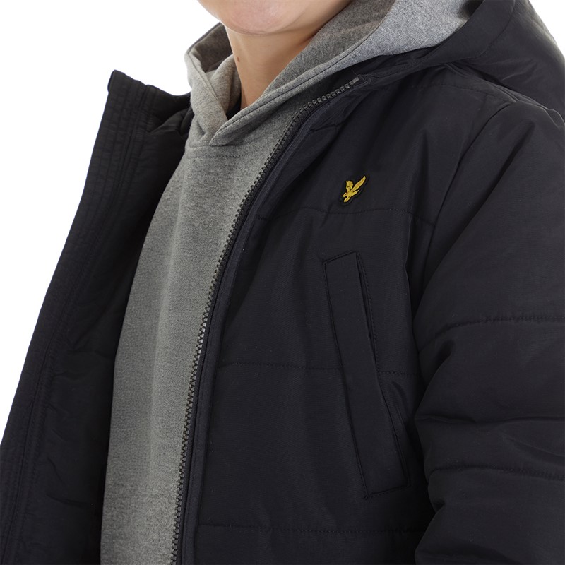 Lyle And Scott Boys Longline Puffer Jacket Black