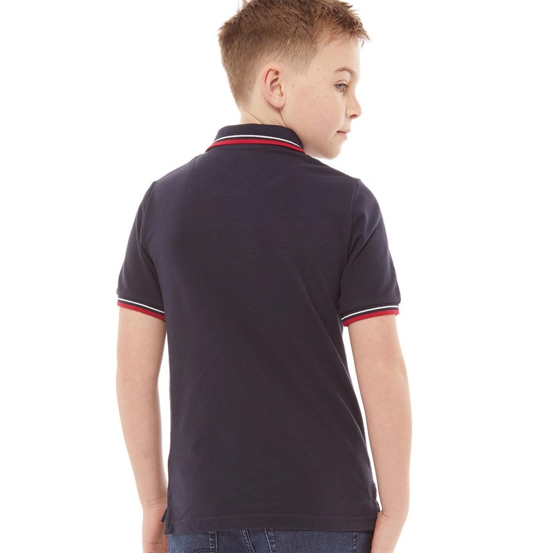Lyle And Scott Infant Tipped Polo Shirt Navy Blazer