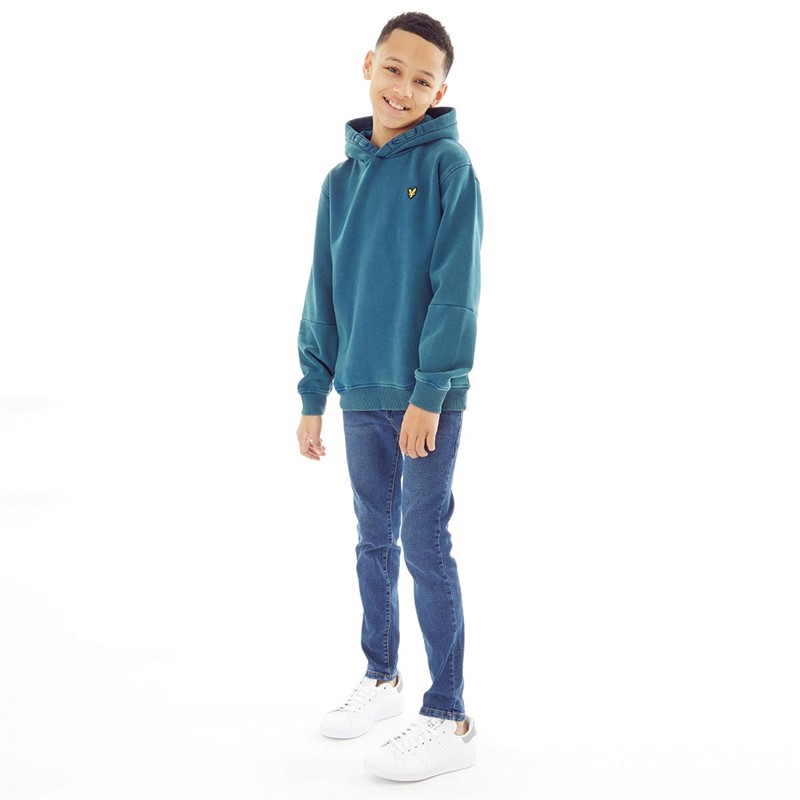 Lyle And Scott Boys Pocket Oversized Hoodie Poseidon