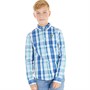 Lyle And Scott Boys Check Shirt Chambray Blue