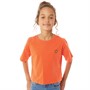 Lyle And Scott Girls Crop T-Shirt Mandarin Red