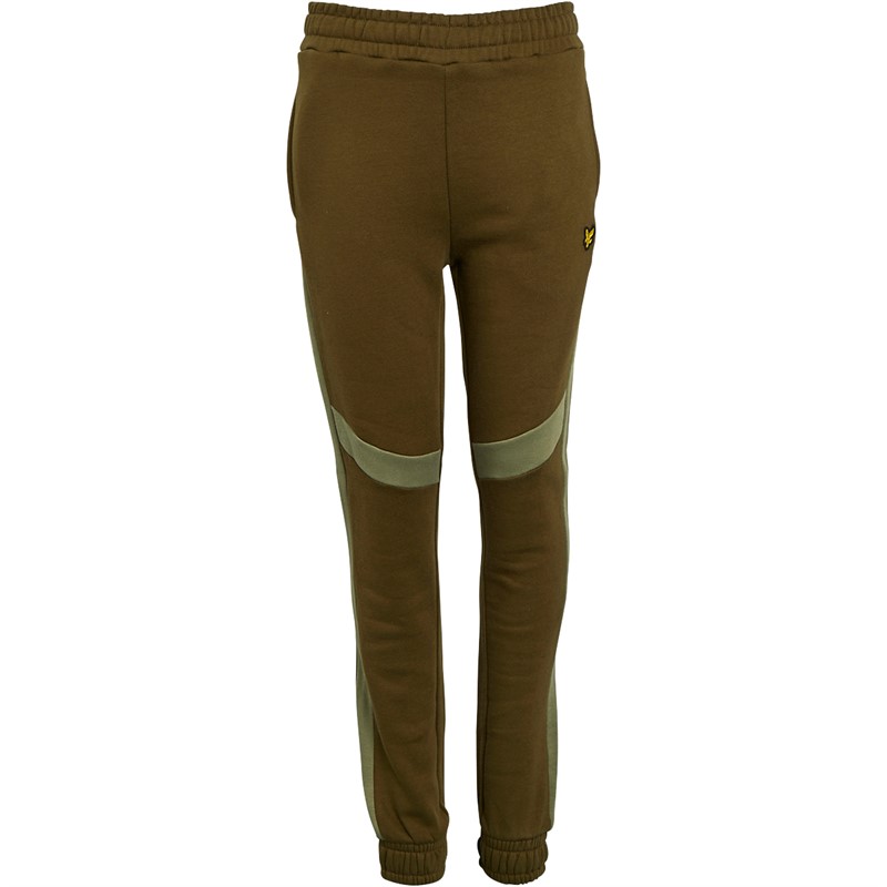 Lyle And Scott Boys Colour Block Joggers Dark Olive
