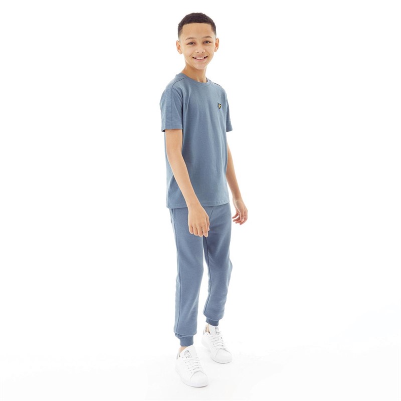 Lyle And Scott Boys Ottoman Panel T-Shirt China Blue