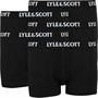 Lyle And Scott Boys Solid Five Pack Boxers Black