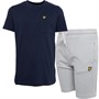 Lyle And Scott Boys Pocket T-Shirt And Loopback Short Navy Blazer/High Rise