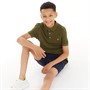 Lyle And Scott Boys Classic Polo And Chino Shorts Set Dark Olive/Navy Blazer