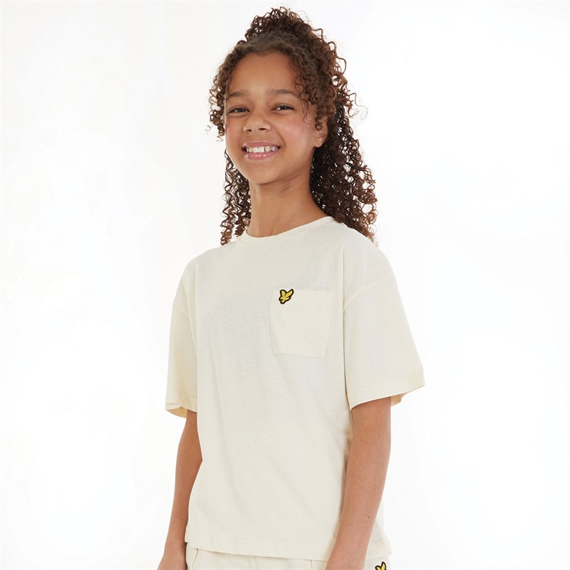 Lyle And Scott Girls Pocket T-Shirt Turtle Dove