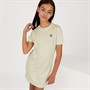 Lyle And Scott Girls Step Hem T-Shirt Dress Almost Aqua