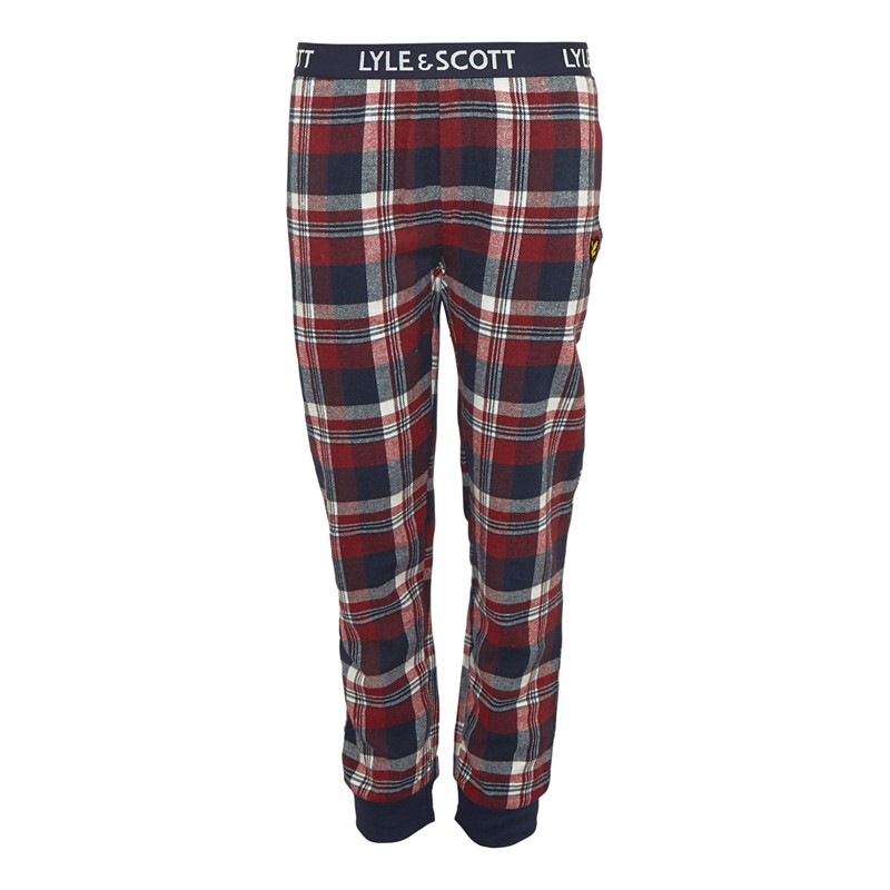 Lyle And Scott Boys Flannel Trousers Peacoat Check