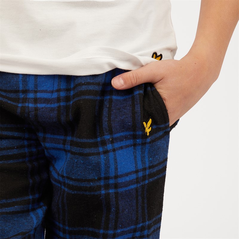 Lyle And Scott Boys Flannel Trousers Black Check