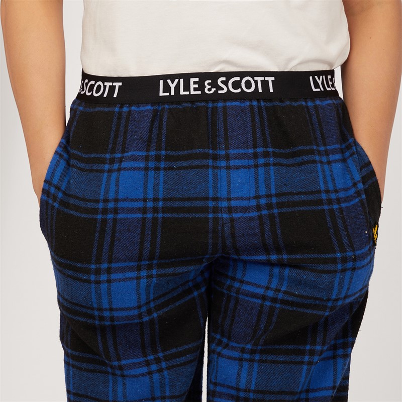 Lyle And Scott Boys Flannel Trousers Black Check