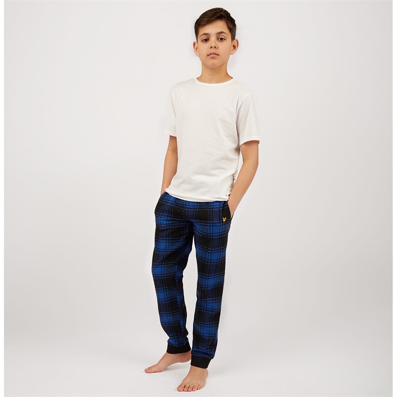 Lyle And Scott Boys Flannel Trousers Black Check