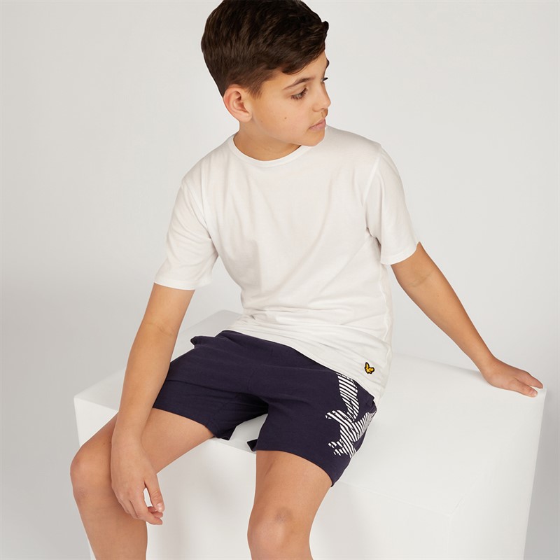 Lyle And Scott Pyjama en jersey Garçon Blanc brillant/Bleu marine