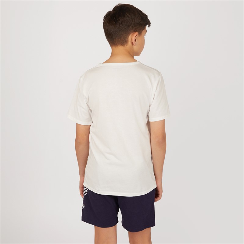 Lyle And Scott Pyjama en jersey Garçon Blanc brillant/Bleu marine