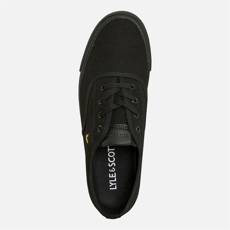 Lyle And Scott Mens Wick Canvas Trainers Black