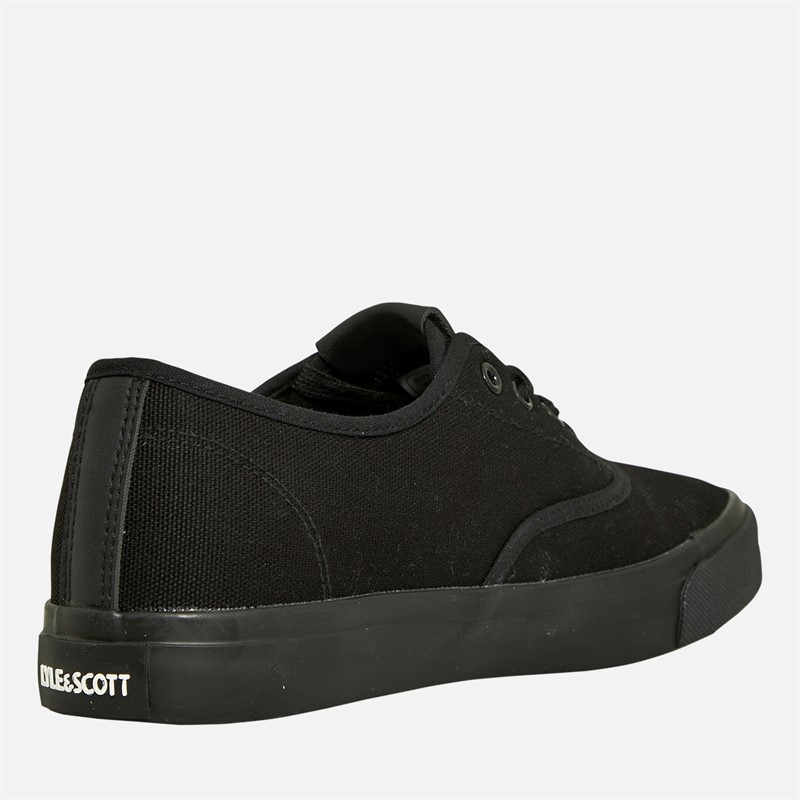 Lyle And Scott Mens Wick Canvas Trainers Black