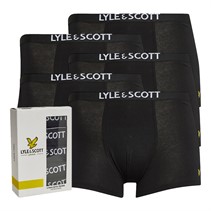 Lyle And Scott Boys Five Pack Boxer Trunks Black