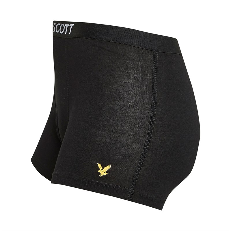 Lyle And Scott Boys Five Pack Boxer Trunks Black