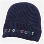 Lyle And Scott Boys Multi Colour Embroidery Beanie Z99 Navy