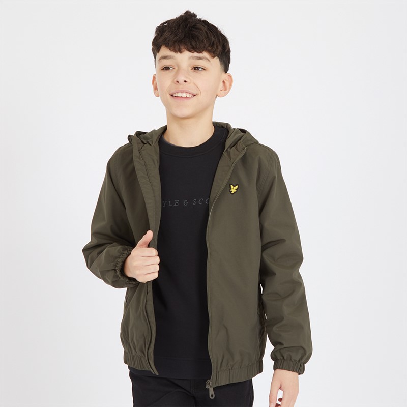 Lyle And Scott Kapuzenjacke Junge mit Reißverschluss W485 Oliv