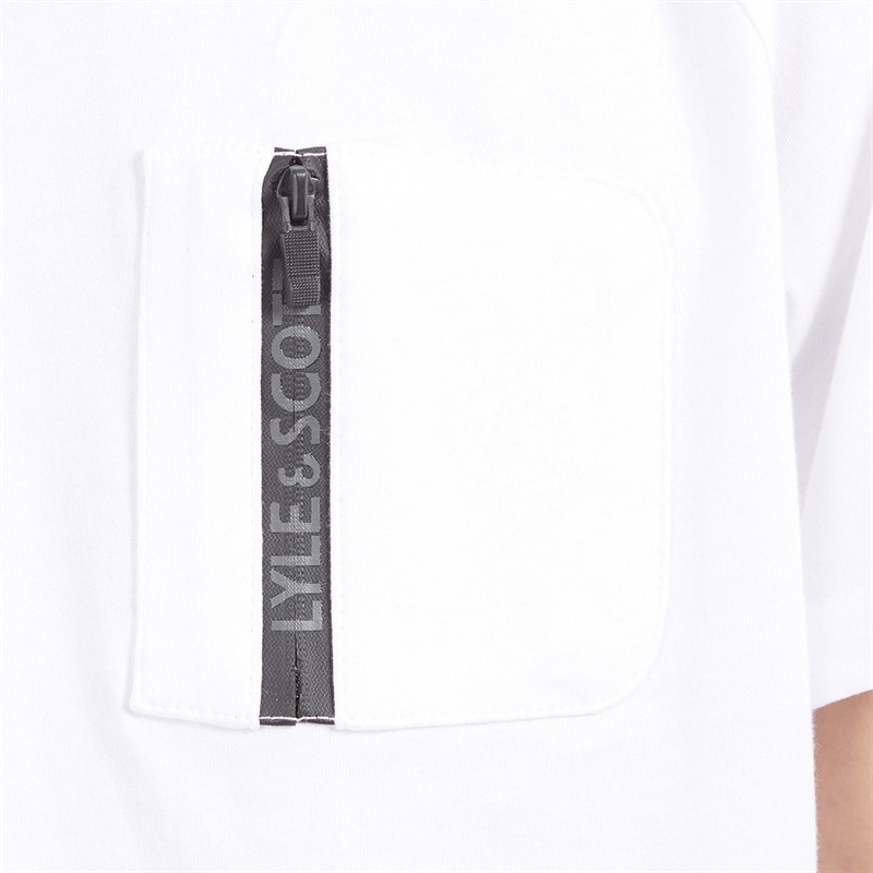 Lyle And Scott Boys Branded Zip Pocket T-Shirt 626 White