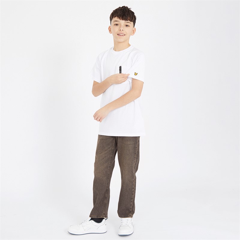 Lyle And Scott Boys Branded Zip Pocket T-Shirt 626 White
