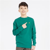 Lyle And Scott Boys Crew Neck Sweatshirt X310 Deep Emerald