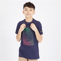 Lyle And Scott Boys Dotted Eagle Graphic T-Shirt Z99 Navy