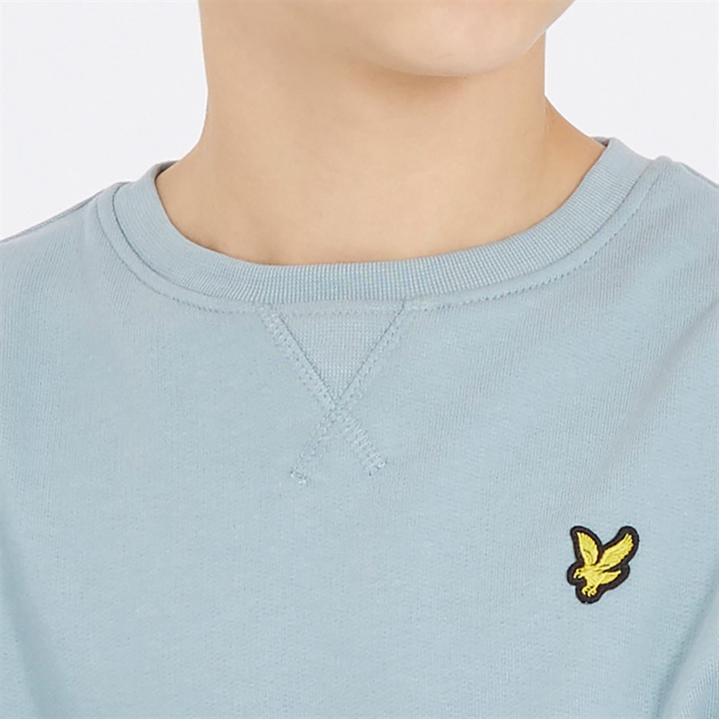 Lyle And Scott Boys Crew Neck Sweatshirt A19 Slate Blue