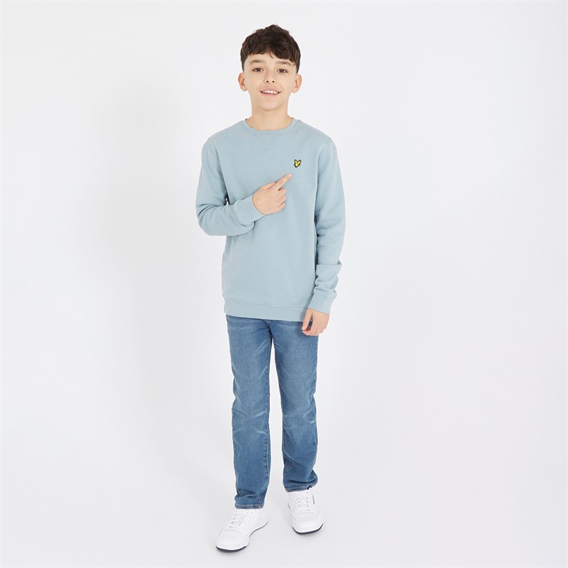 Lyle And Scott Boys Crew Neck Sweatshirt A19 Slate Blue