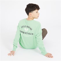 Lyle And Scott Boys Racquet Club Graphic Sweatshirt X156 Lawn Green