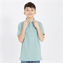 Lyle And Scott Boys Plain Polo Shirt X304 Blue Smoke