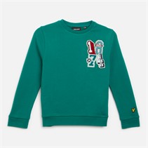 Lyle And Scott Jongens 1874 Patch Graphic Sweatshirt X154 Court Groen