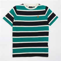 Lyle And Scott T-Shirt mit Streifen Junge X154 Court Green