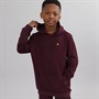 Lyle And Scott Boys Fly Fleece Hoodie Z562 Burgundy