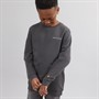 Lyle And Scott Boys Script Crew Neck Sweatshirt W635 Gunmetal