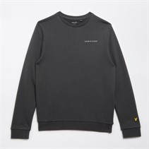 Lyle And Scott Boys Script Crew Neck Sweatshirt W635 Gunmetal