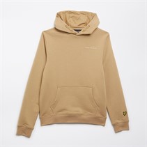 Lyle And Scott Boys Script Embroidered Hoodie W122 Sand Storm