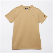 Lyle And Scott Boys Script Embroidered T-Shirt W122 Sand Storm