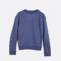 Lyle And Scott Fly bluza z polaru z okrągłym dekoltem dla chłopca kolor A10 burzowy niebieski