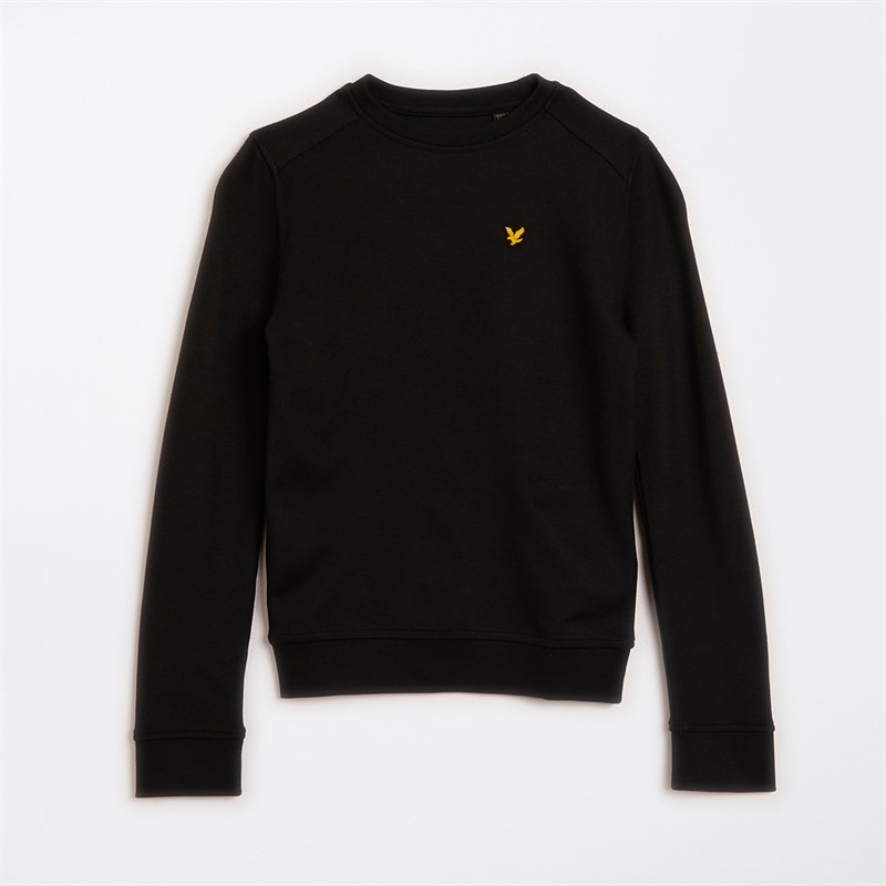 Lyle And Scott Junge Fly Fleece Rundhals Sweatshirt Z865 Jet Schwarz