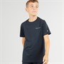 Lyle And Scott Boys Script Embroidered T-Shirt Z271 Dark Navy